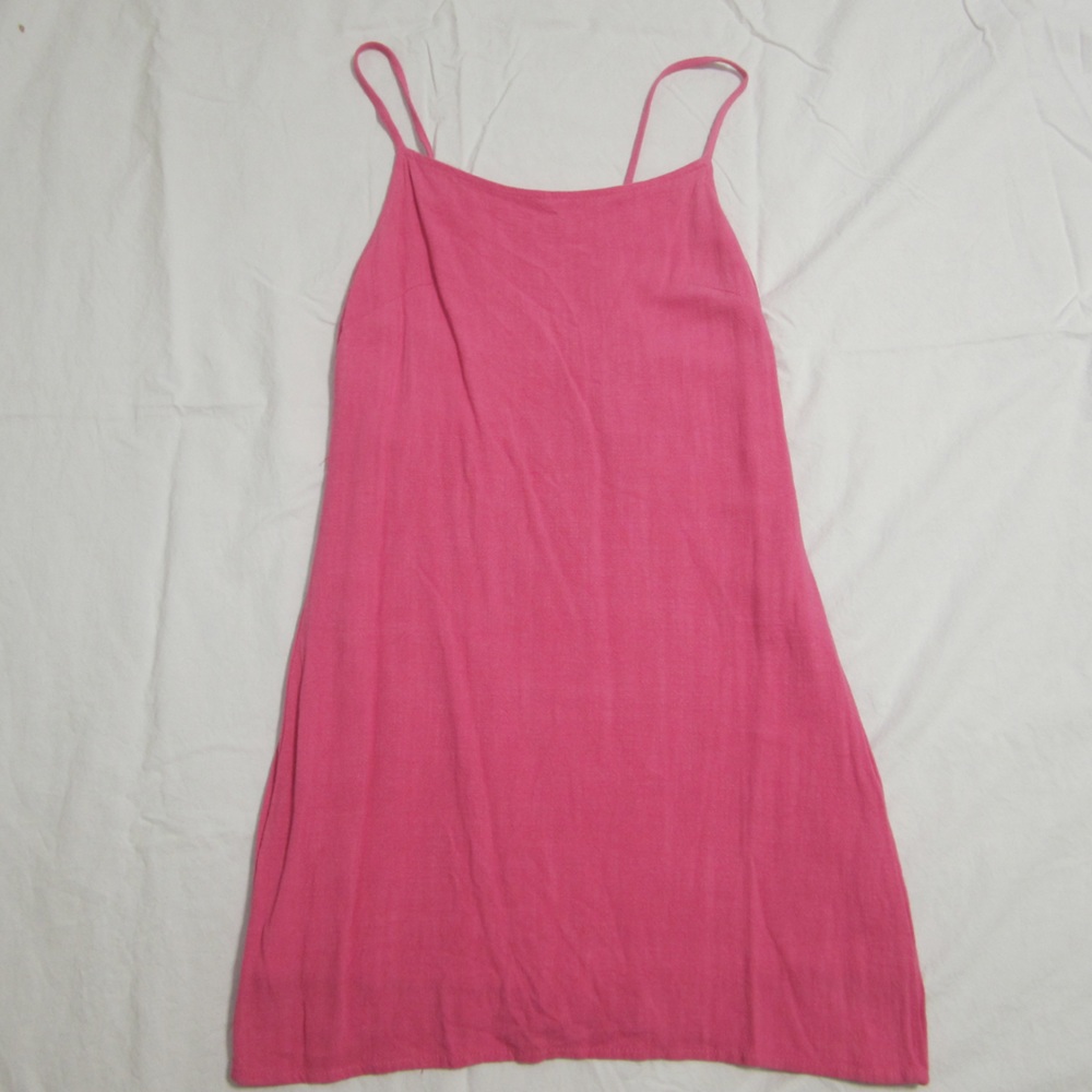 Bright Pink LA hearts low back dress, size XS